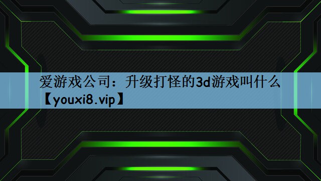 爱游戏公司：升级打怪的3d游戏叫